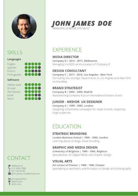 Cv Template Free Online Cv Builder Best Cv Templates