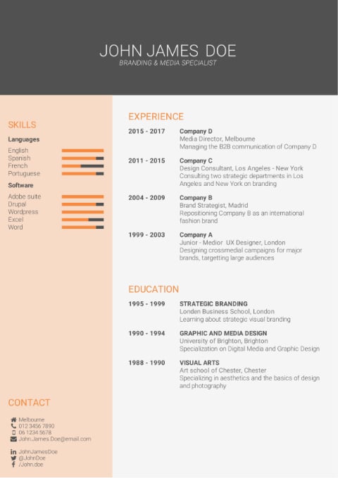 Cv Template Free Online Cv Builder Best Cv Templates