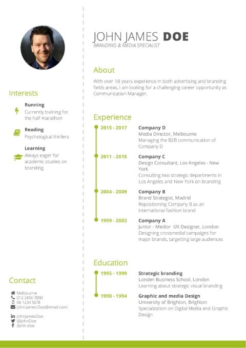 Cv Template Free Online Cv Builder Best Cv Templates