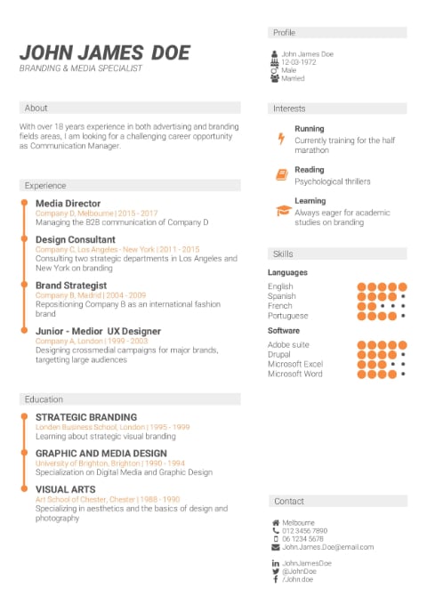 CV Template clean