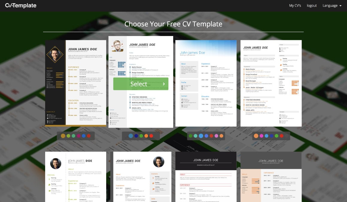 Choose one of my free graduate CV templates. Best graduate CV template
