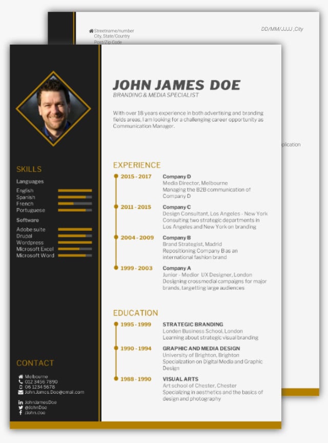 Cv Vs Resume And The Differences Between Countries Cv Template