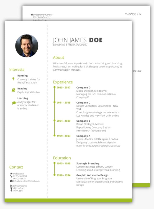 Cv Vs Resume And The Differences Between Countries Cv Template