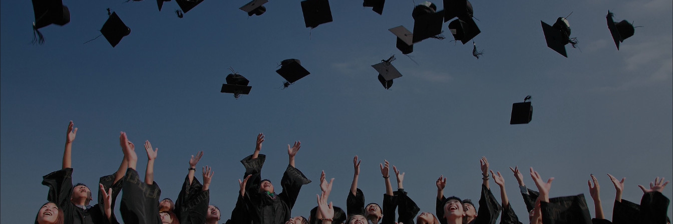 Learn now how to write your education on your CV the right way! graduates throw heads