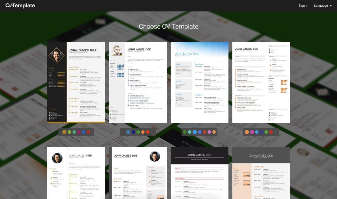 My best professional and creative CV templates Best free cv templates