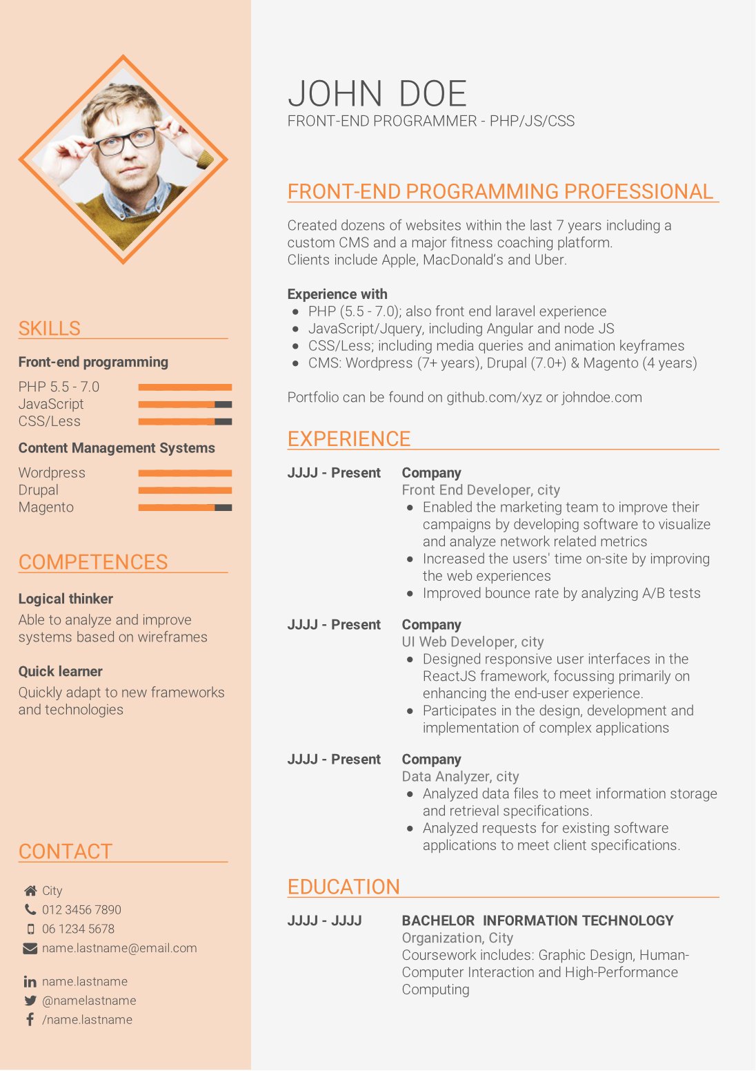 How to write a strong CV without work experience (CV Template for