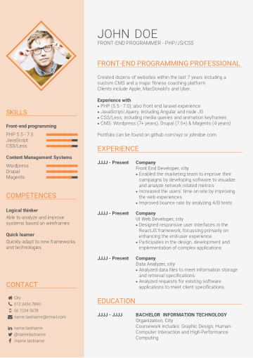 Recommended skill-based CV template