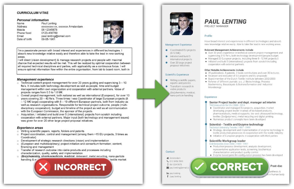 My free CV builder gives your CV an expert look in no-time Make your CV powerful using a professional CV template