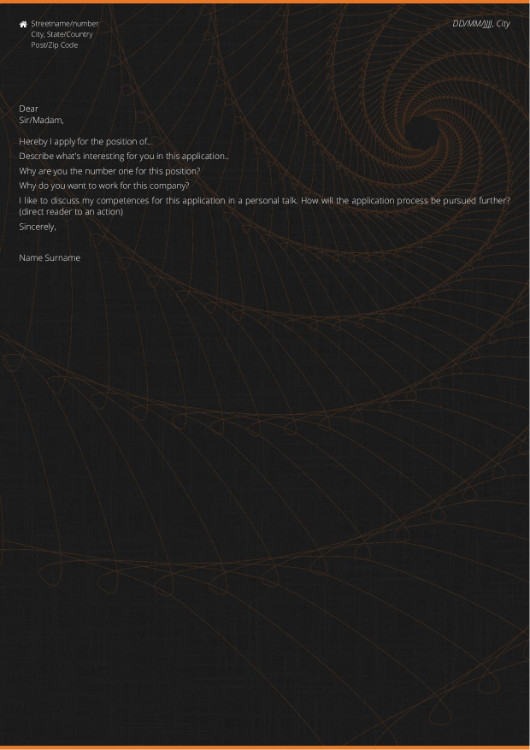 Cover Letter template